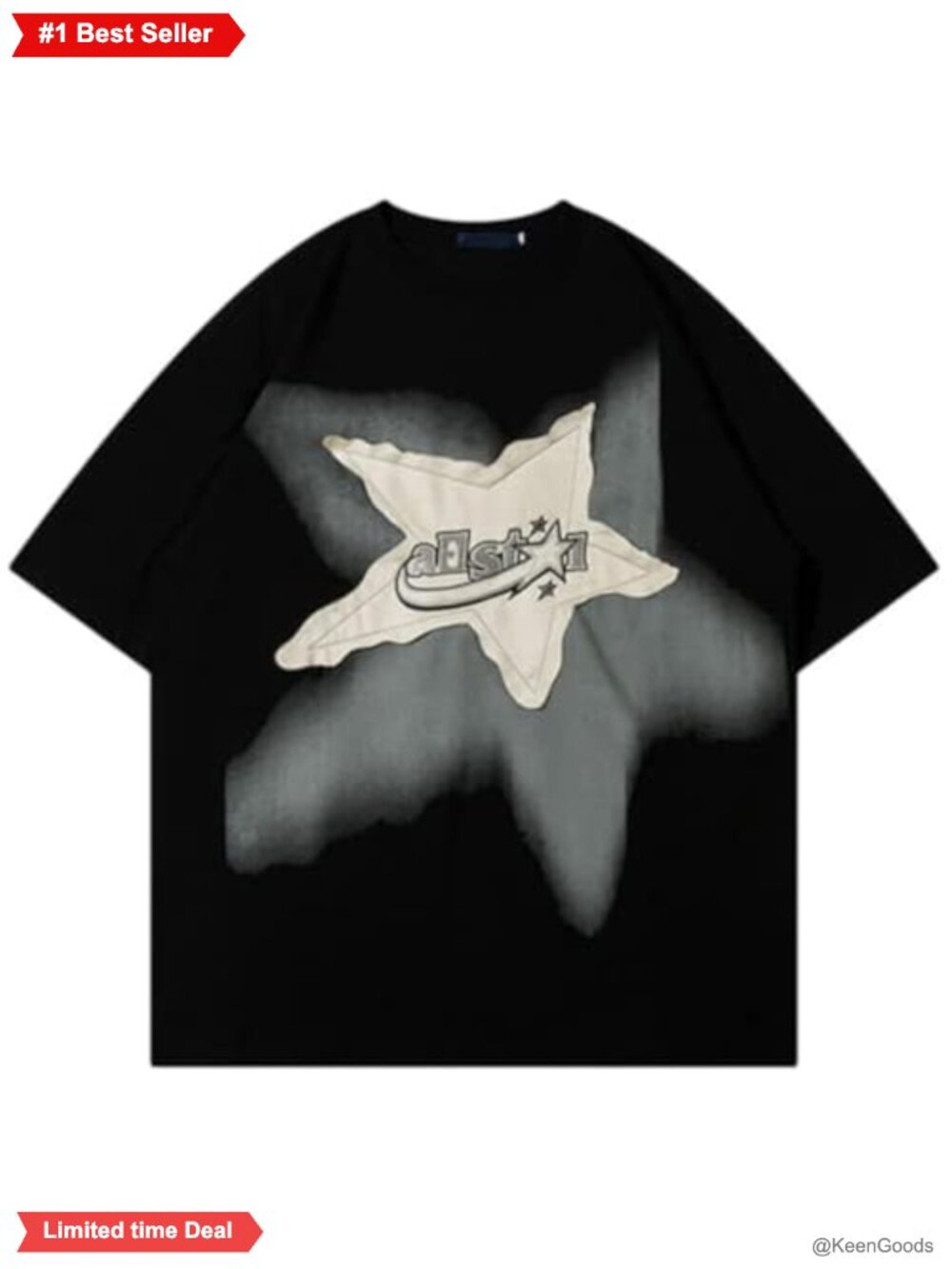 Men Oversized Graphic Tee Y2K Vintage Streetwear Short Sleeve Cotton